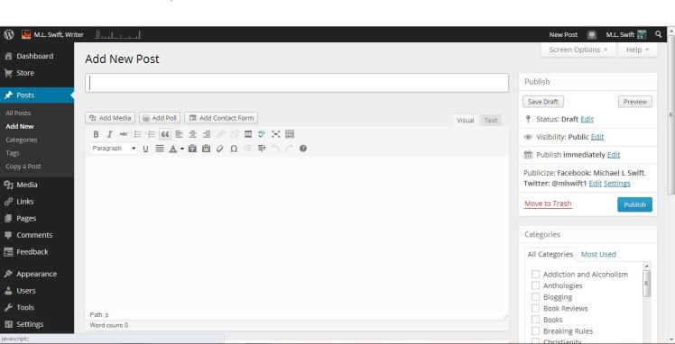 New Post Blank Screen
